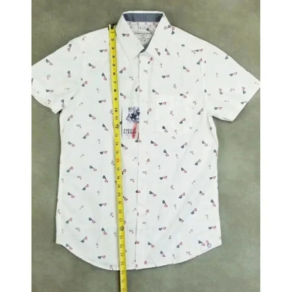 Free Planet Small Men's Stars and Stripes Sun Glasses Palm Trees White Logo Tag - Picture 8 of 10